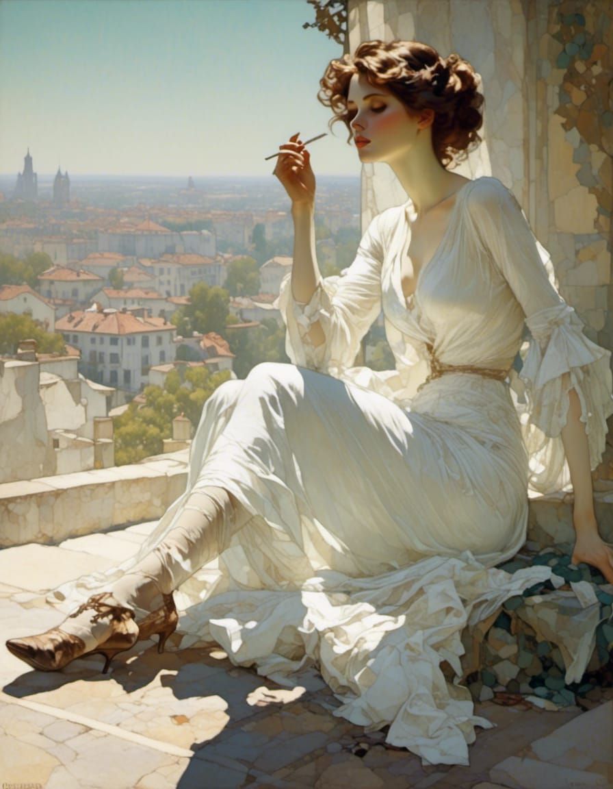 Speculative art, white colors, <lora:Art Nouveau Style:1.0> ...