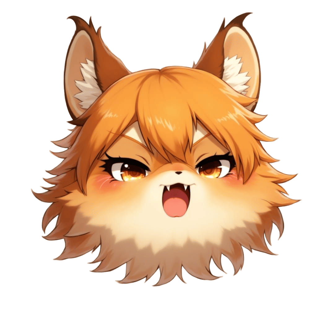 Chibi Anime Emoji with Big Sparkling Eyes