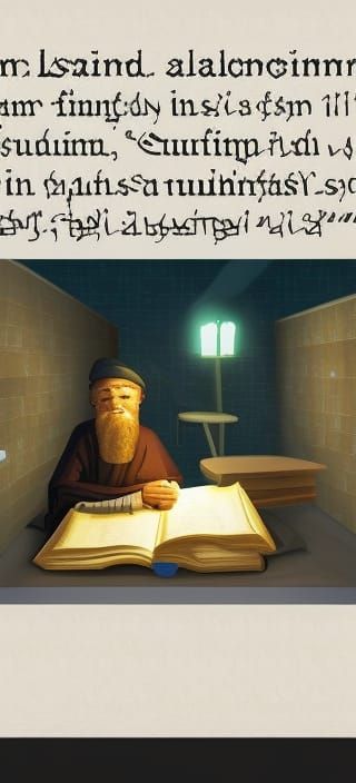 Man Studying Talmud with Dynamic Lighting