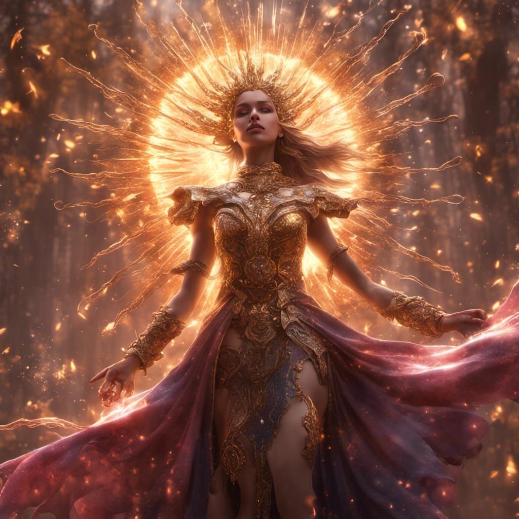 Sun Maiden Imploding into Glittering Dust