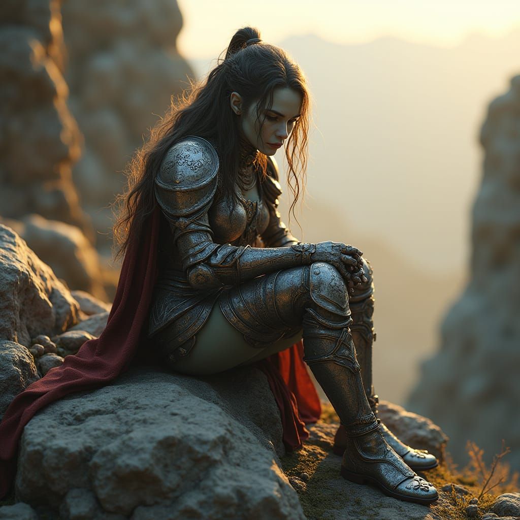 Ethereal Evening Troll Knight in Ornate Armor