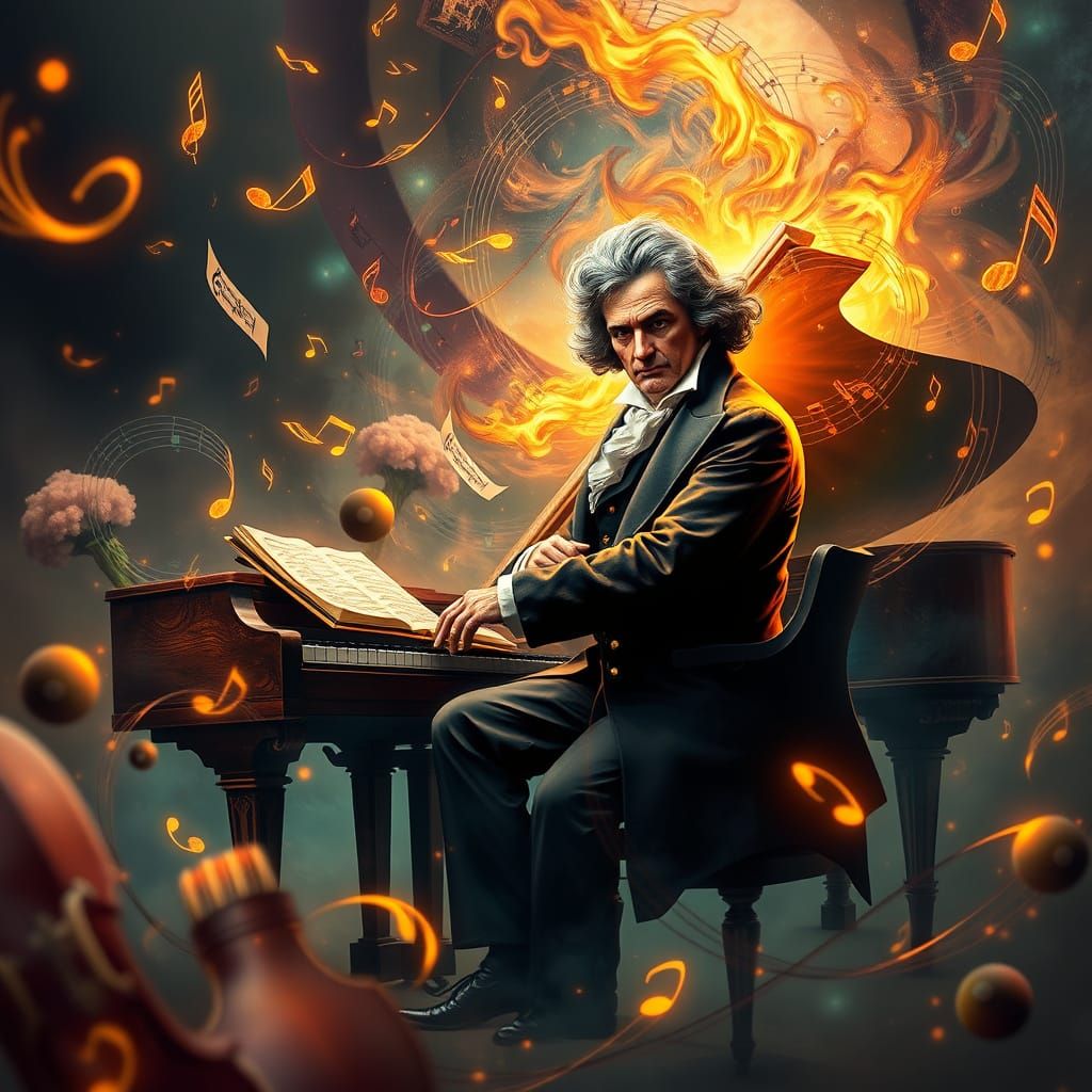 Beethoven in Whimsical 19th-Century Concert Hall