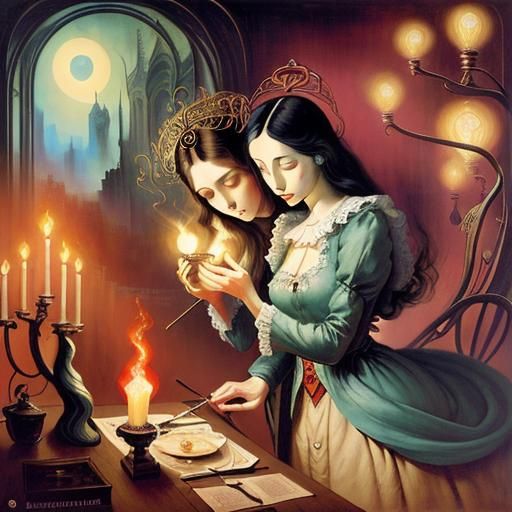 Surreal Eyes Reflecting Light and Silence