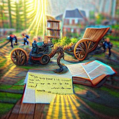 AI Drawing: Woodcut Storybook Landscape in Unreal Engine