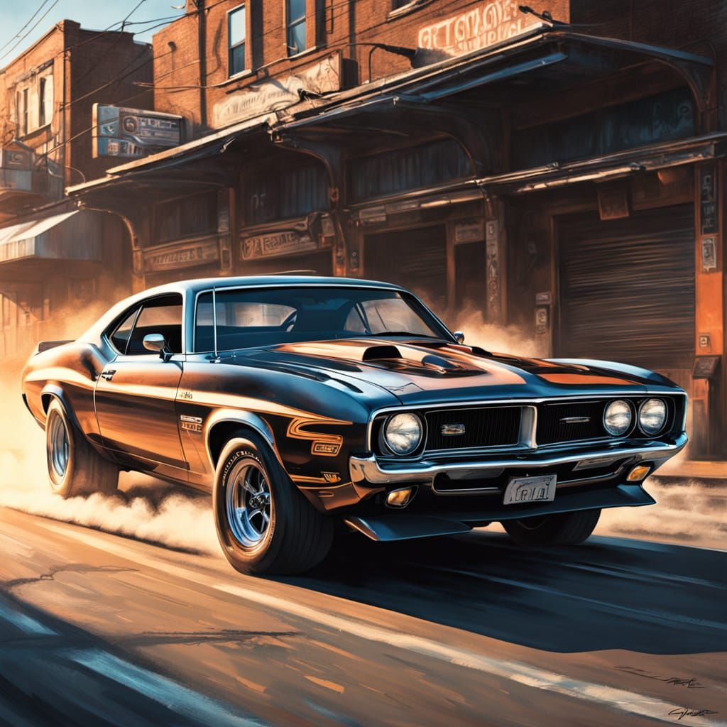 Muscle Car Fusion: 70s American Icon Reimagined