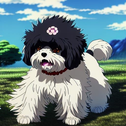 Dogs Play Fighting: Anime Key Visual