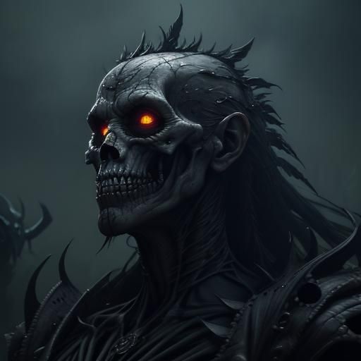 Halloween Ghouls Close-Up in Dark Fantasy Style