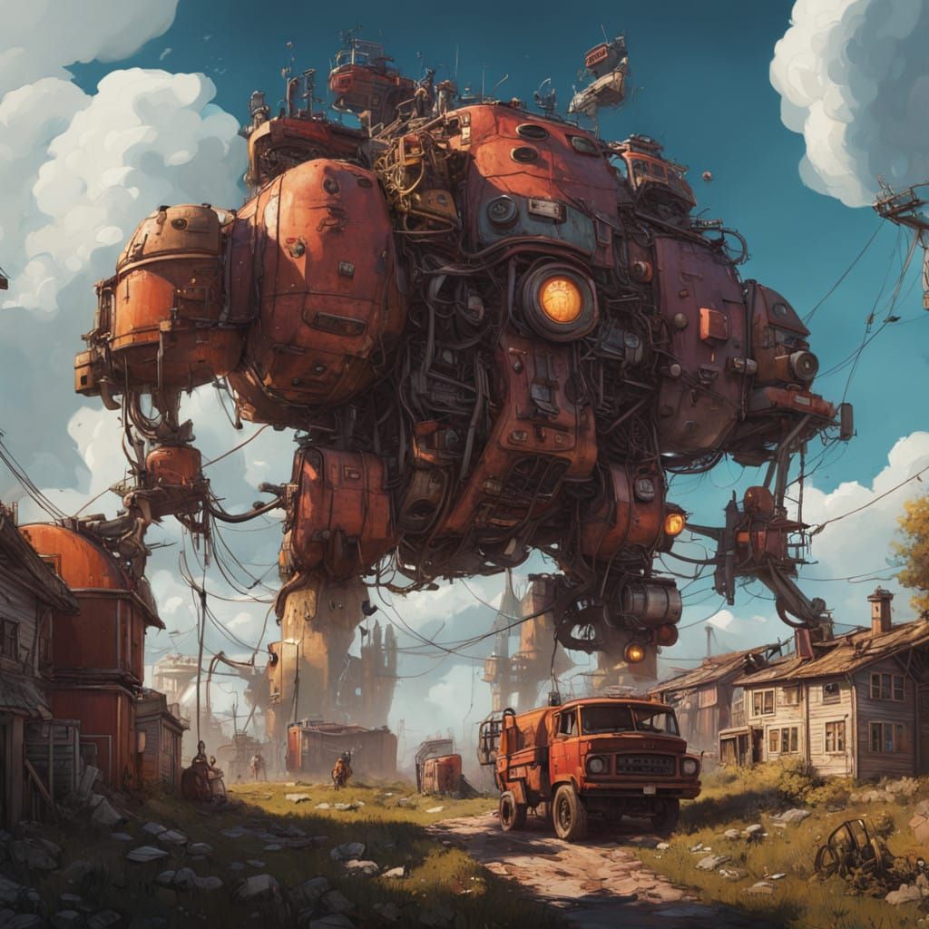 Epic Fantasy Scene in Vibrant, Intricately Detailed Style