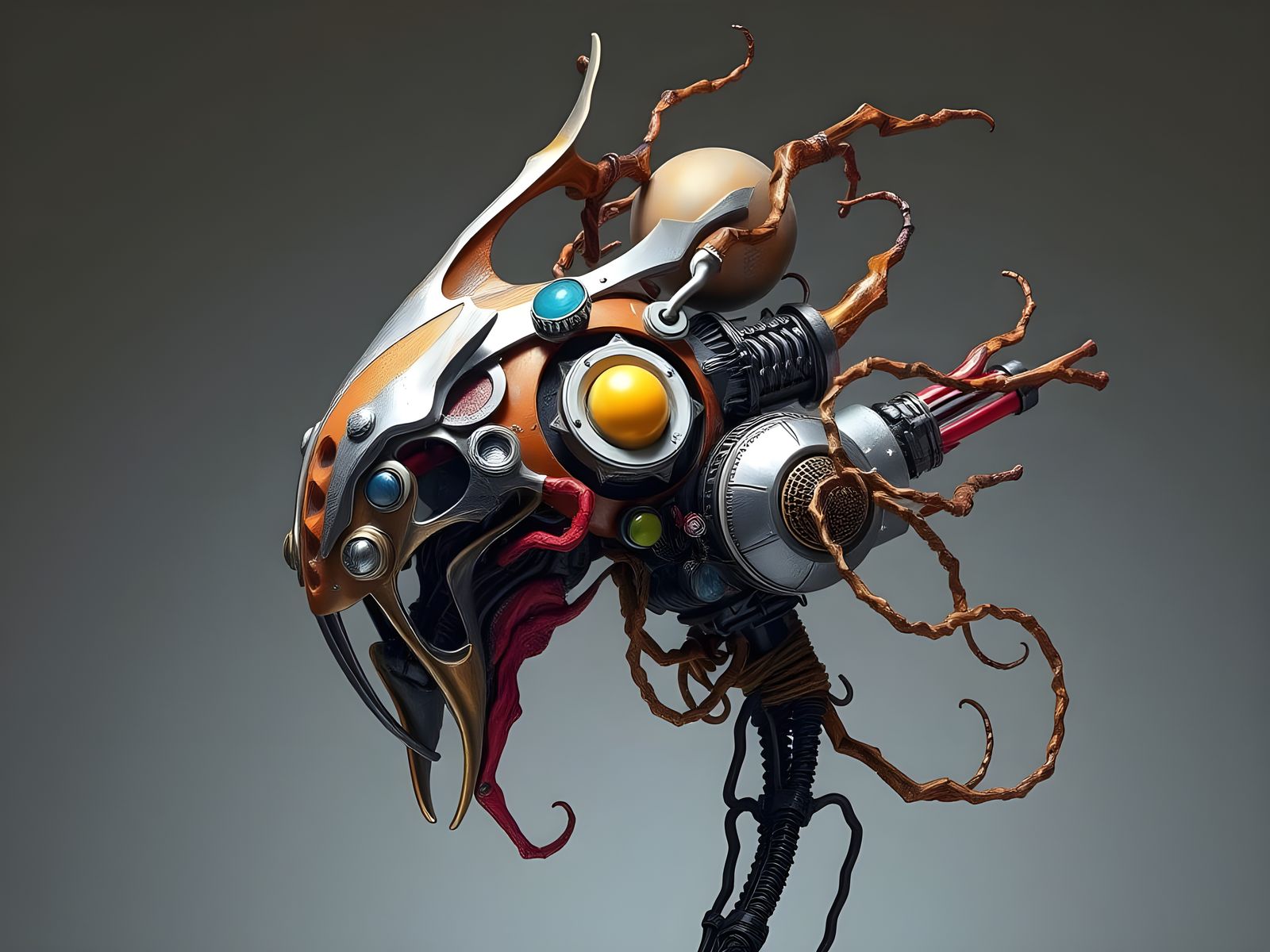 Biomechanical Sculpture in Abstract Expressionism