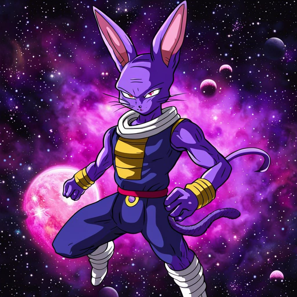Beerus Destroys Planets: Anime Style
