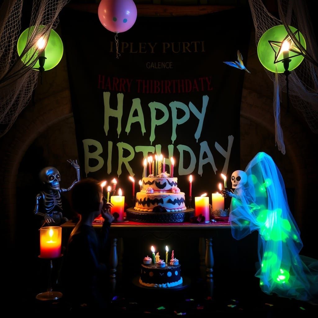 Haunted Birthday Party Scene