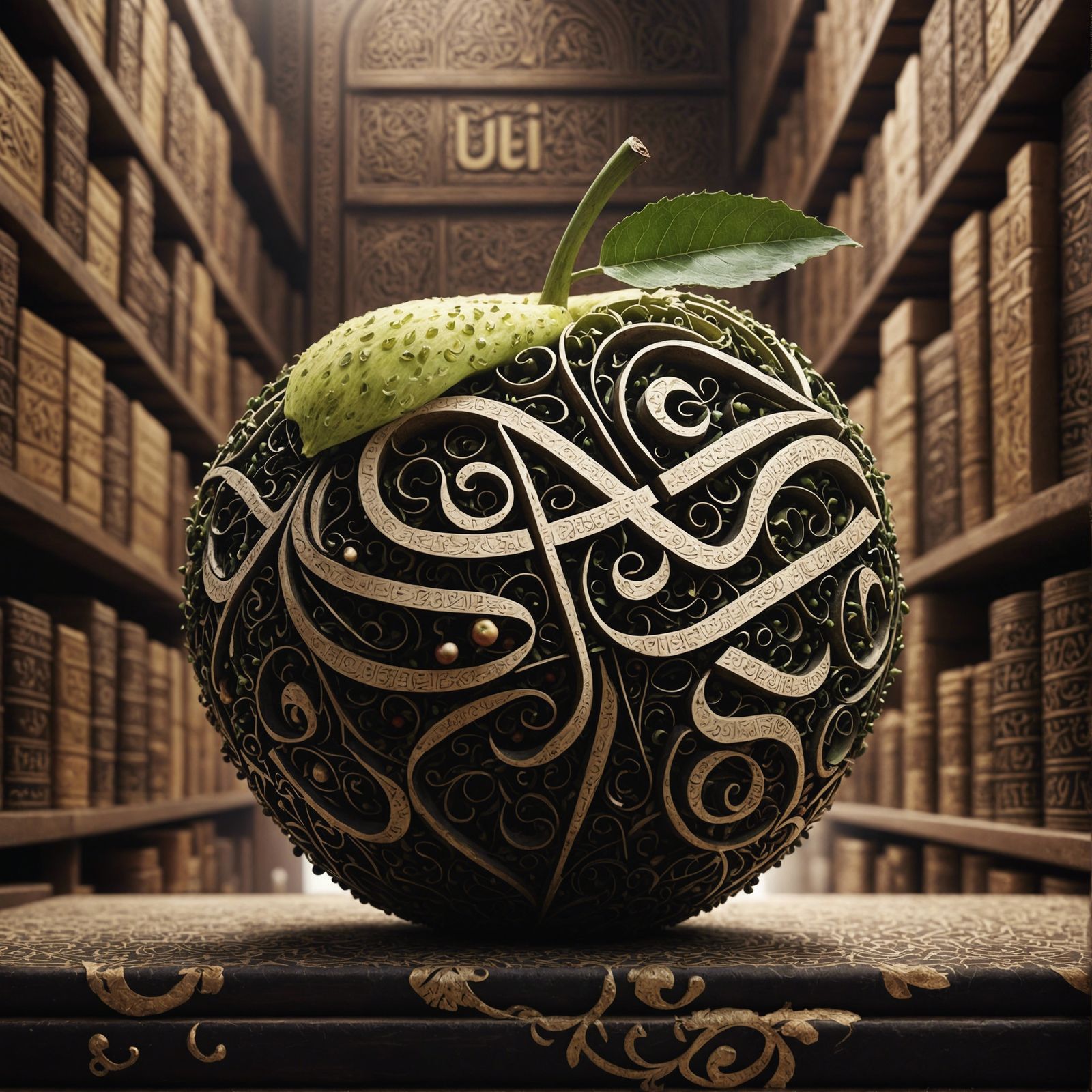 Arabic Language Embodied as a Vibrant Fruit