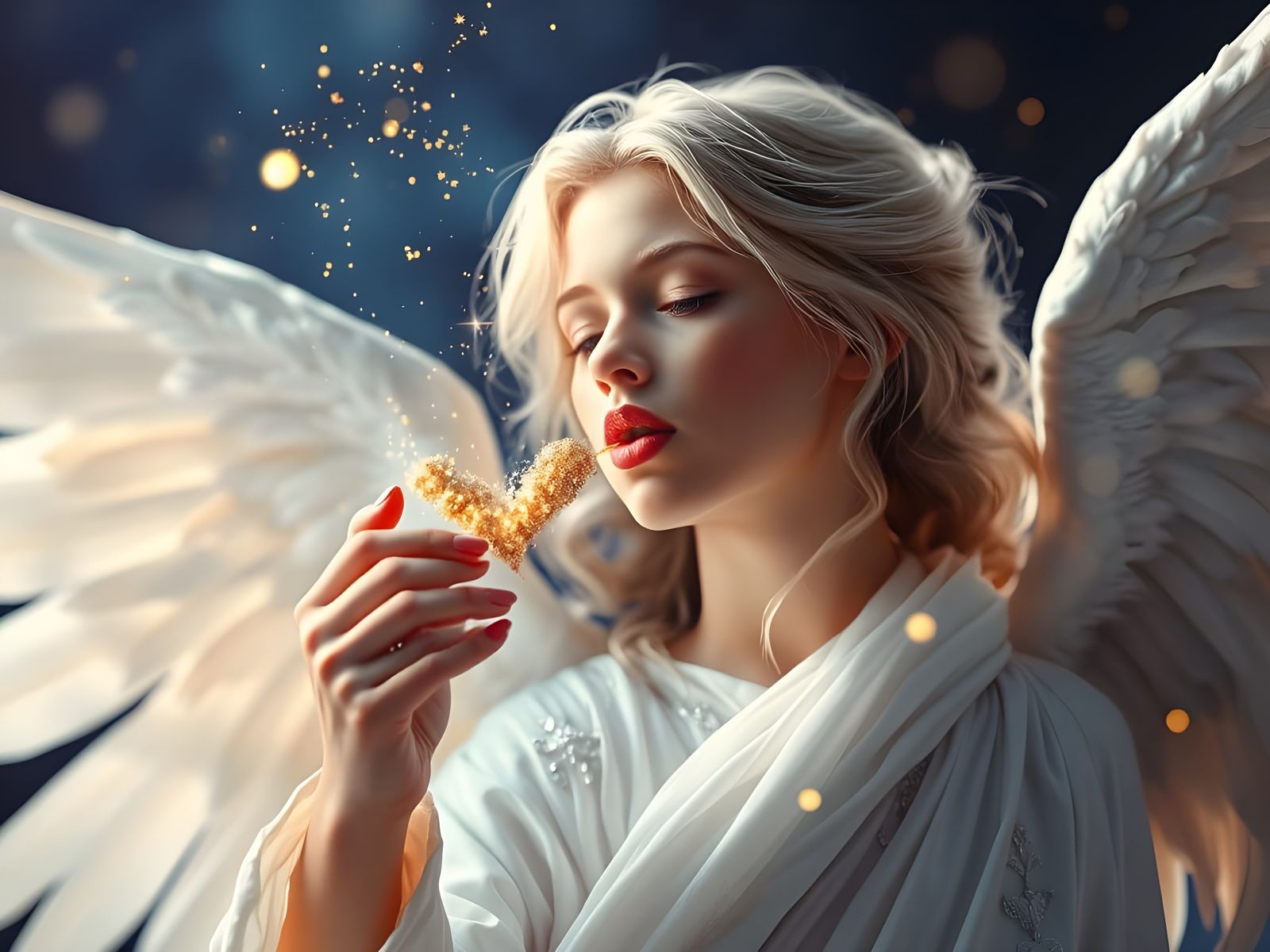Enchanted Angel Blows a Kiss