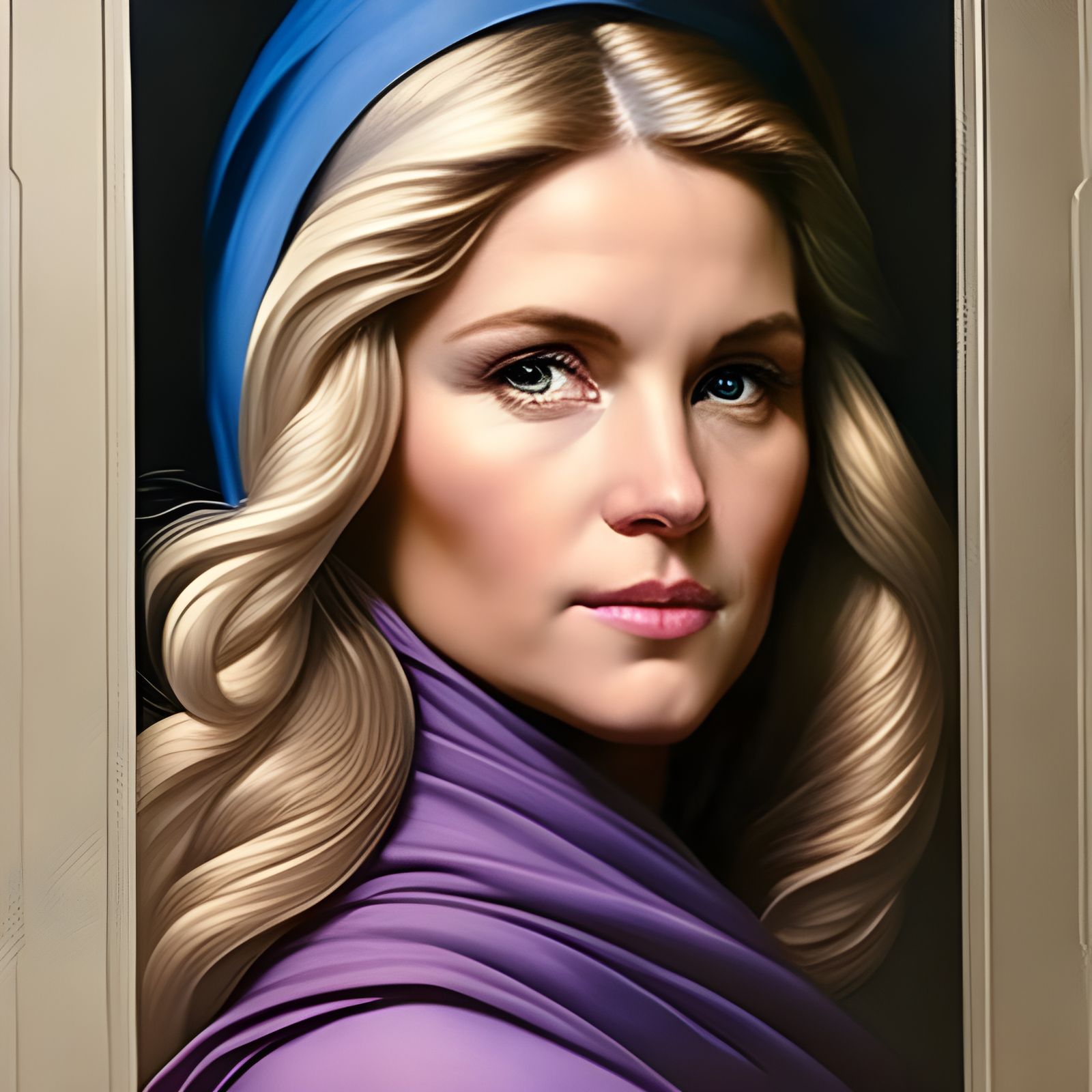Detailed Portrait of Mother Mary on Christmas Eve