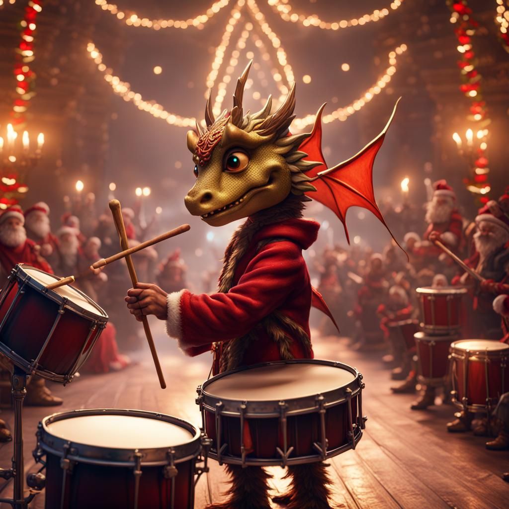 Dragon Drummer Boy at Christmas Concert