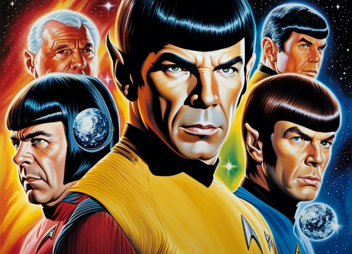 Spock Portrait in Star Trek Movie Poster Style