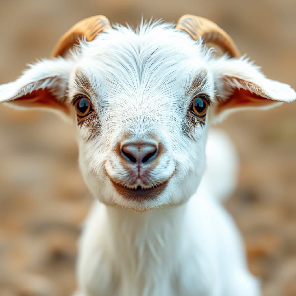 Whimsical Baby Goat Yoga Scene in Vibrant Hues