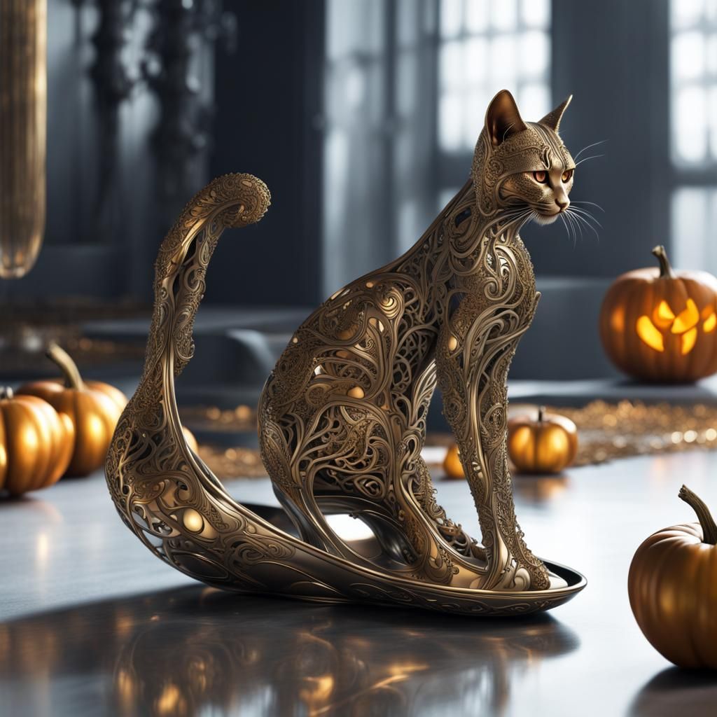 Gothic Metal Art: Cyberpunk Boot Teacup Sculpture