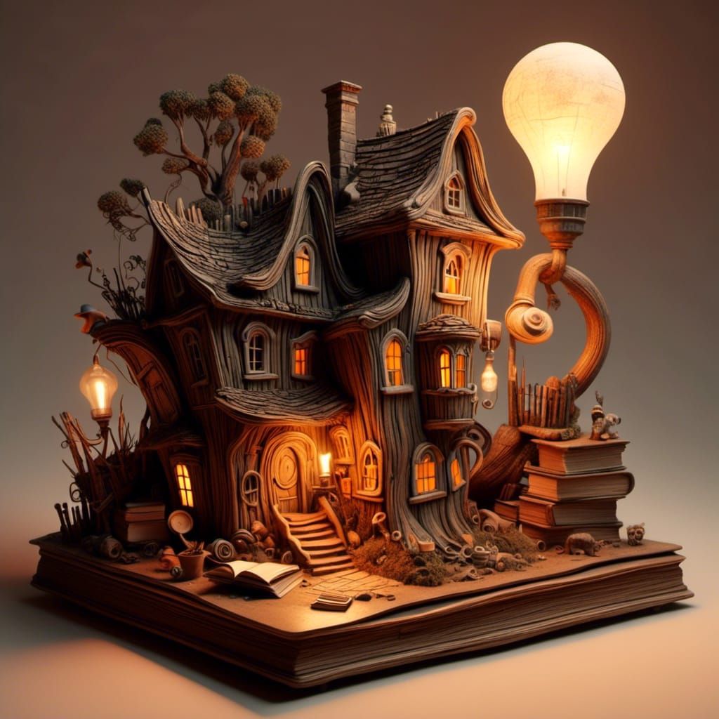 Desk Lamp in Rembrandt Lighting Style