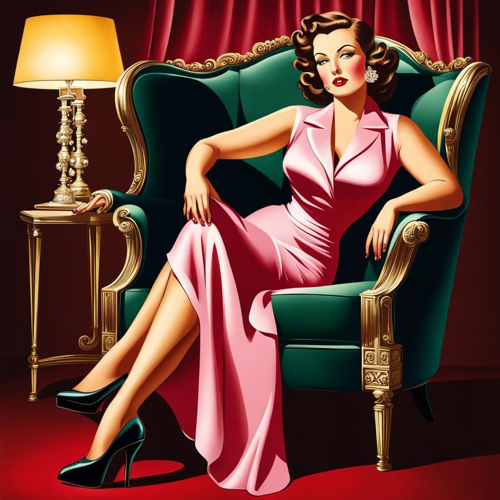 Elegant 1940s Woman in Classic Portrait