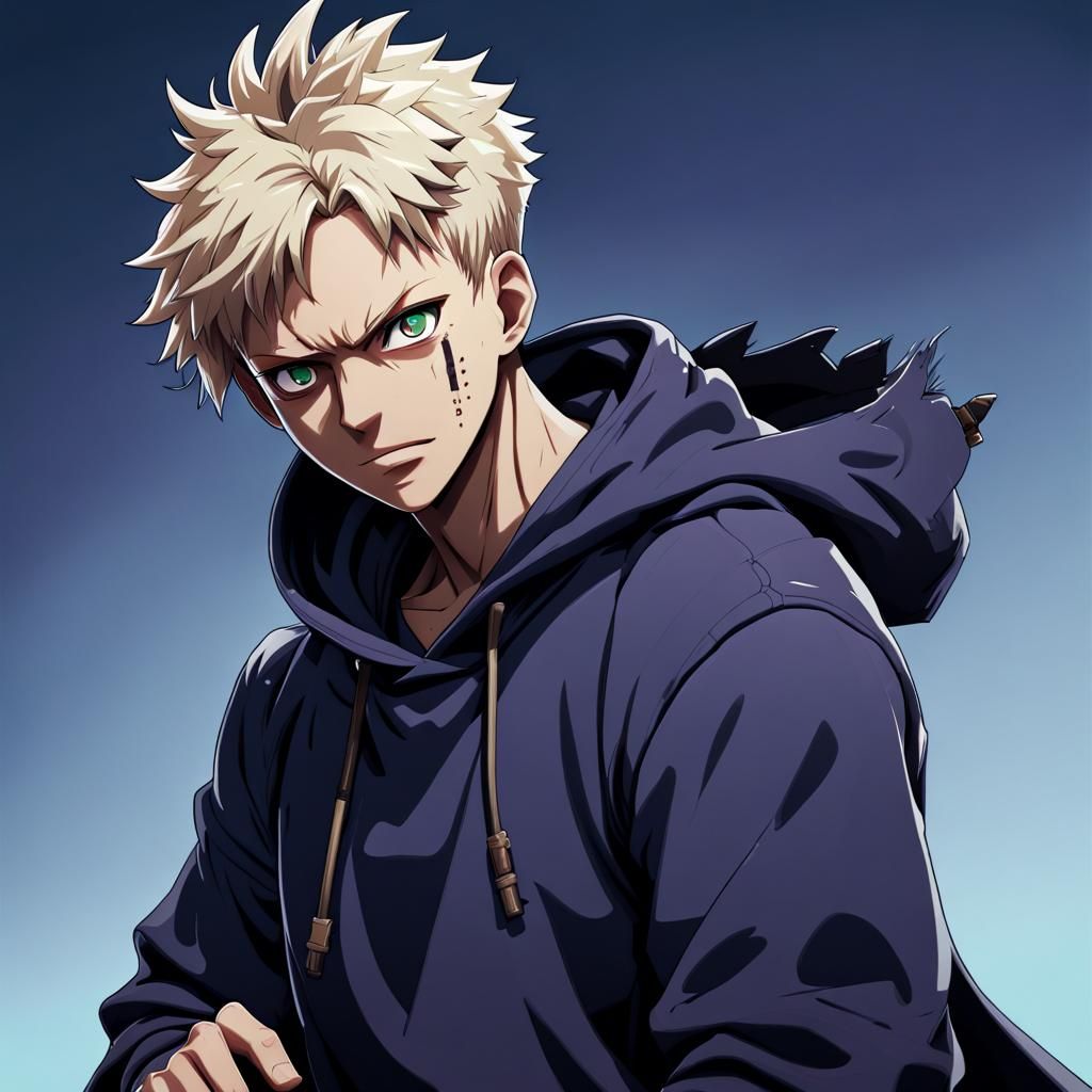 Anime-Style Hooded Character in Japanese Manga