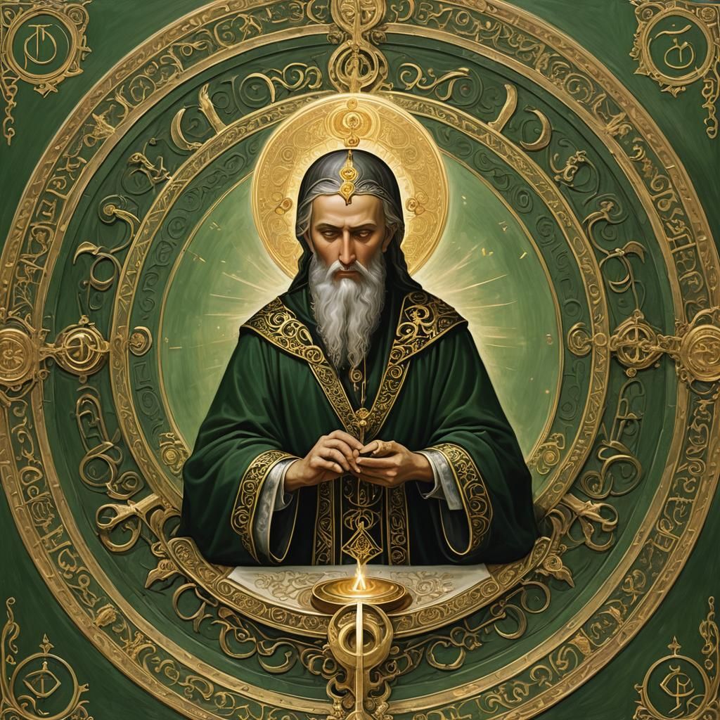 Orthodoxy Teachers Chanting Ritual with Runes