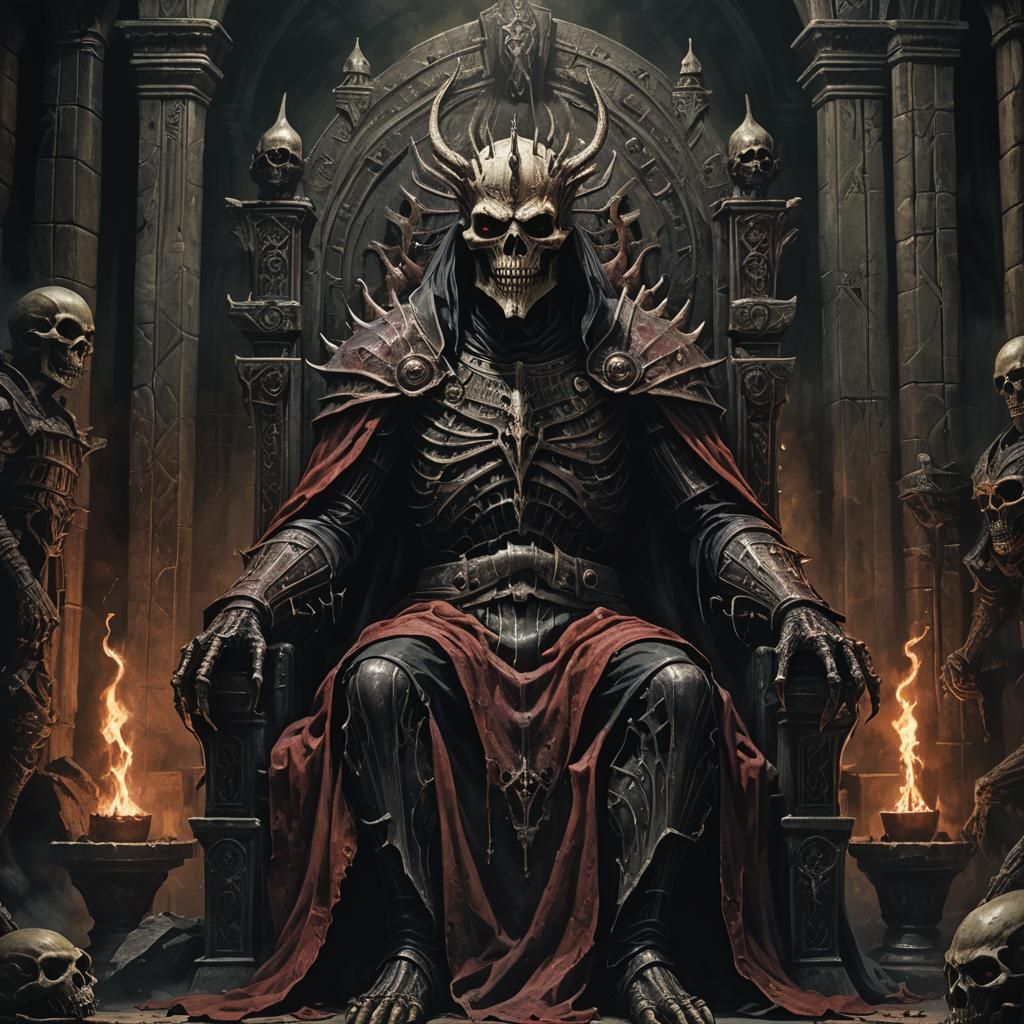 Terrifying Ghoul King in Dark Souls Style