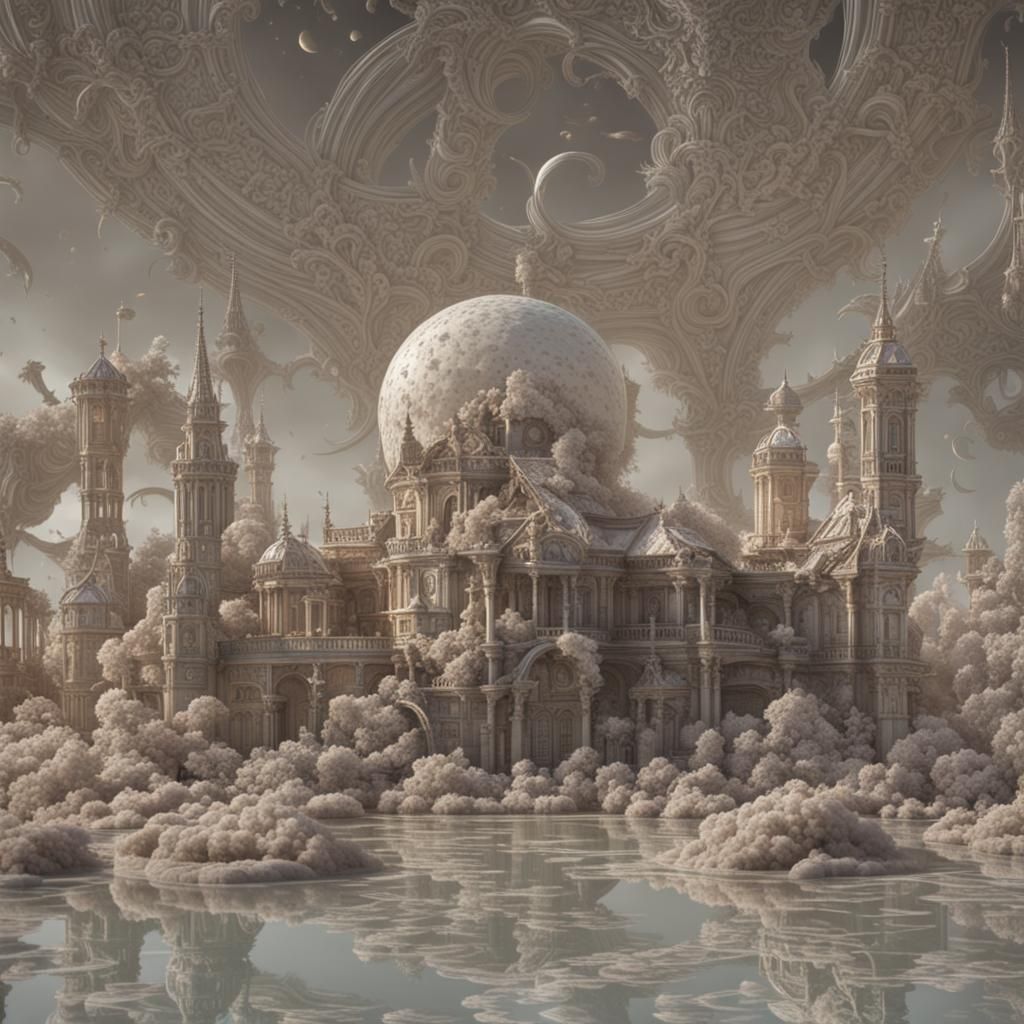 Lunar Eclipse in Ancient Times, Digital Art