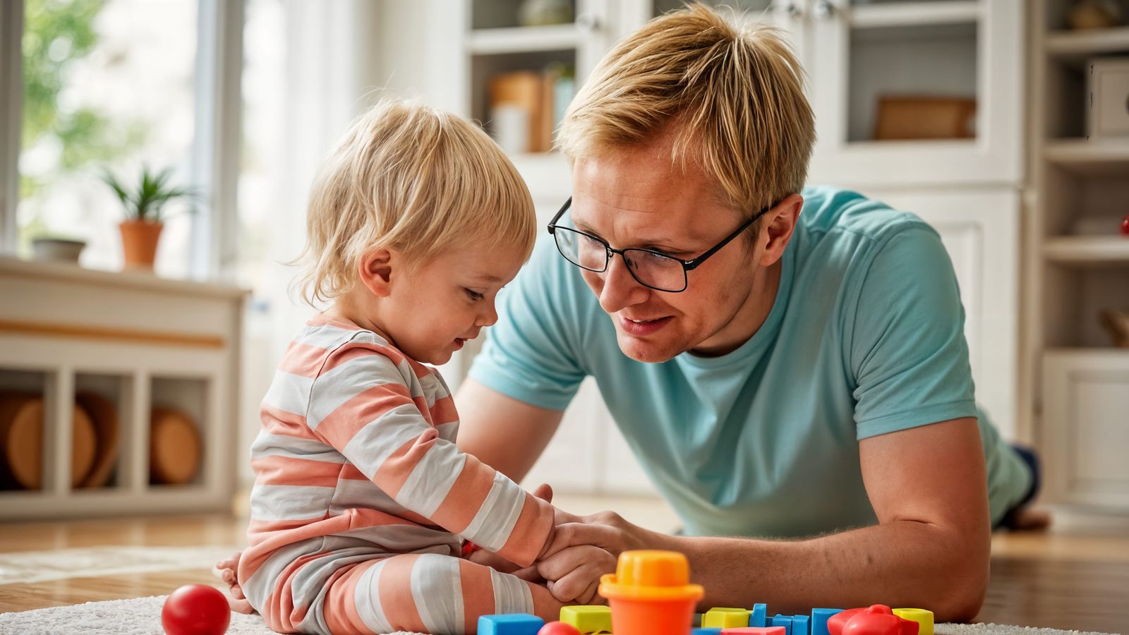 Fatherly Joy in a Sunny Afternoon