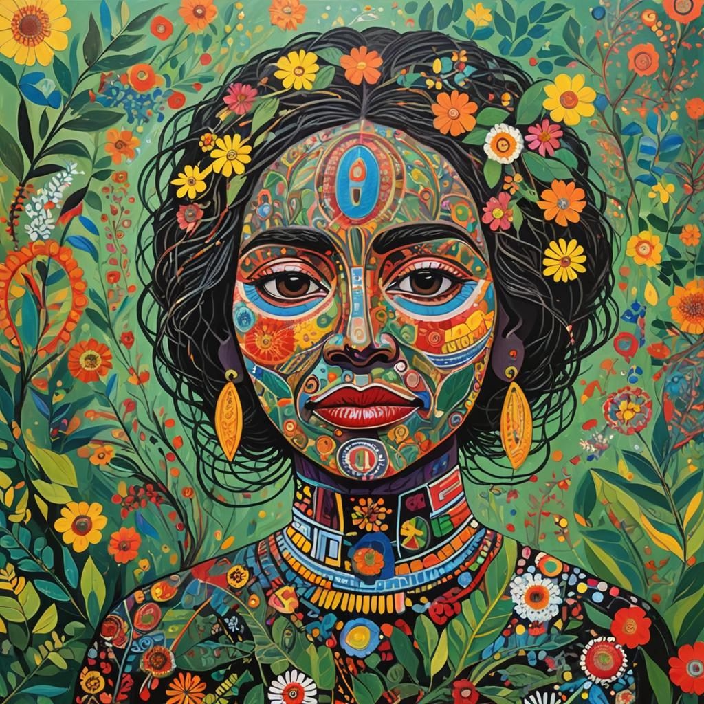 ABORIGINAL FOLK ART, Beatriz Milhazes, 🦈 💀 💔 🧜🏾‍♀️, age...