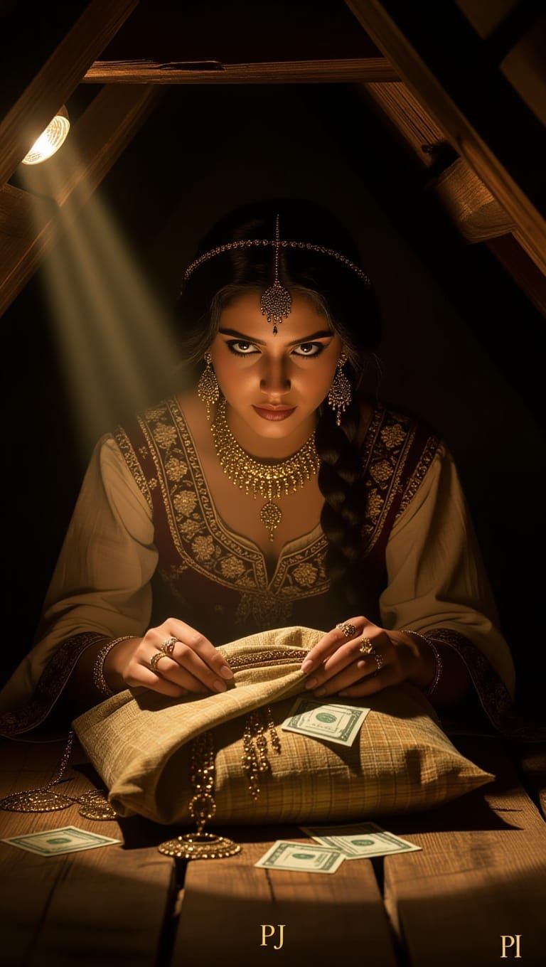 Mysterious Moment of Discovery Under the Wooden Bed