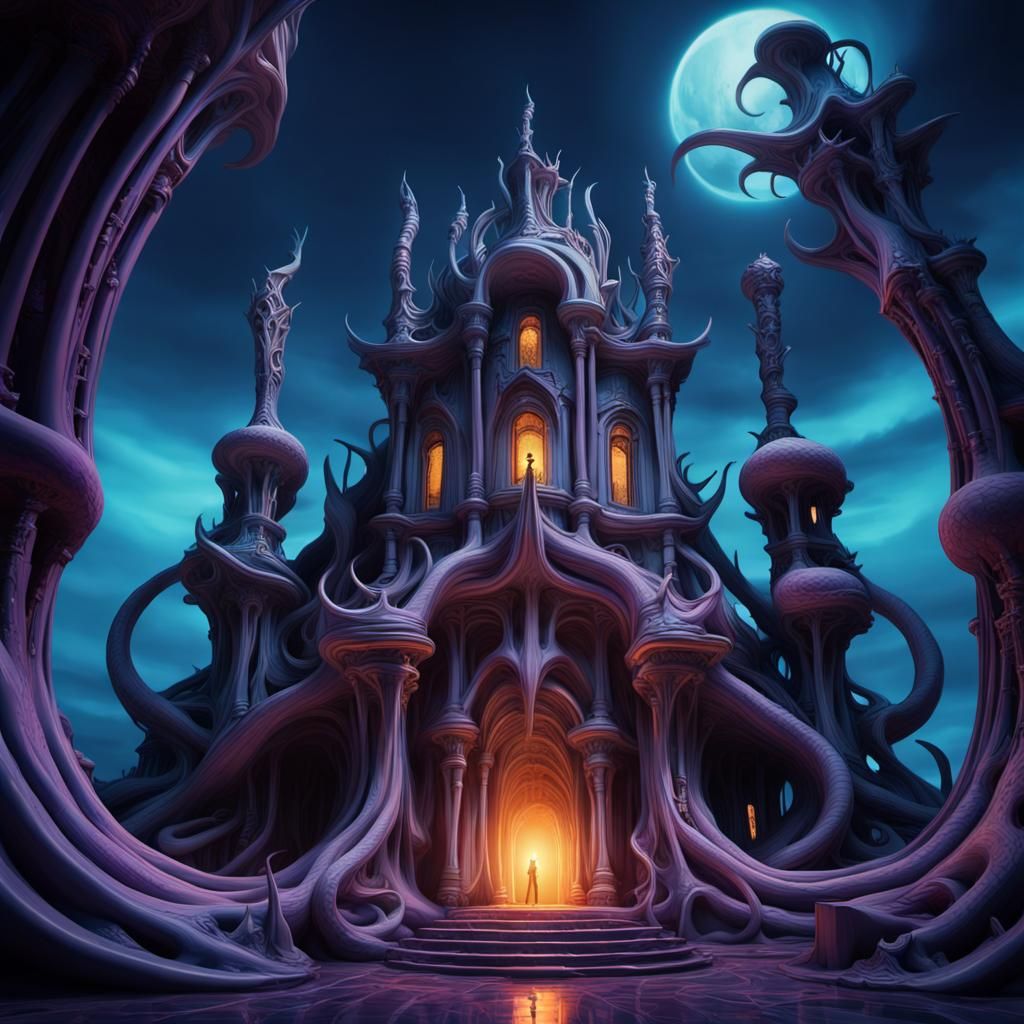 Surreal Shrines of Madness in Dreamlike Colors