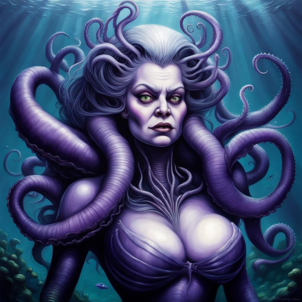 HR Giger-esque Ursula, the Sea Witch