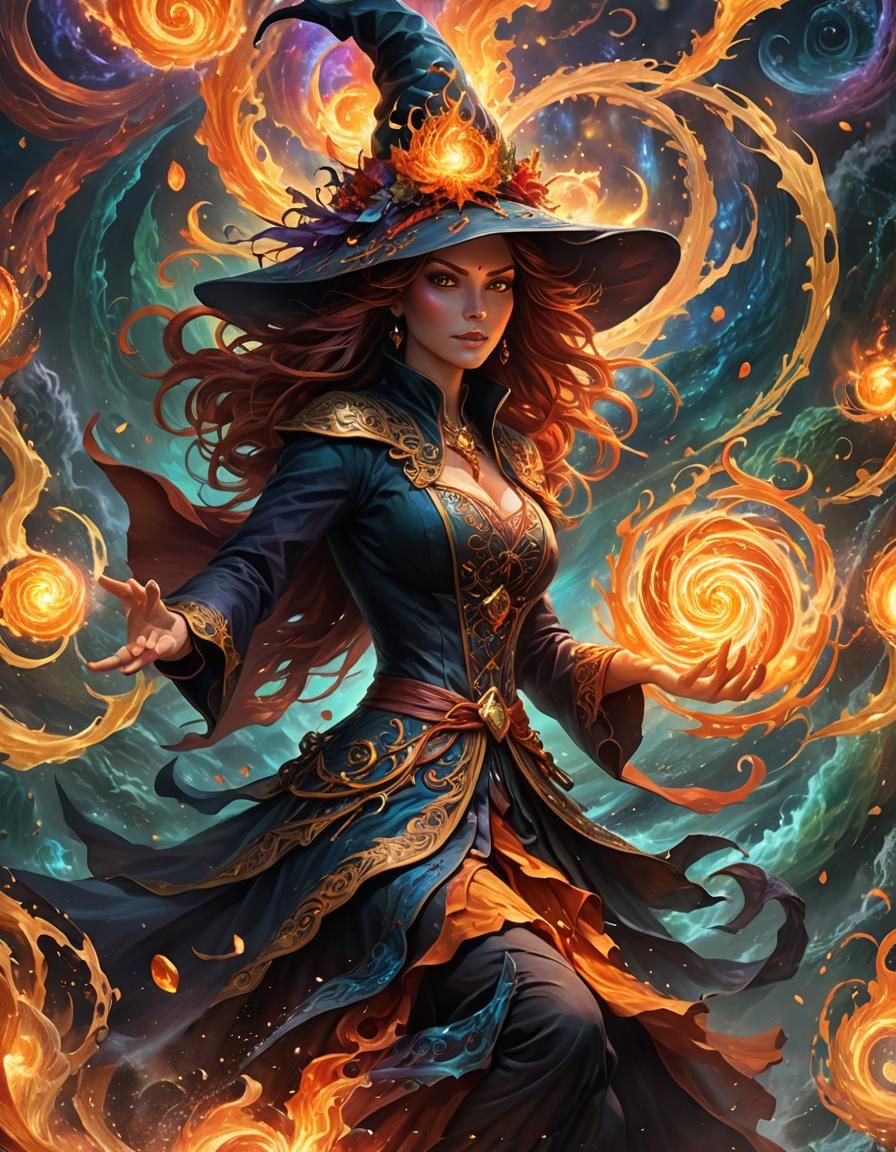Elemental Witch Controls a Maelstrom of Magic