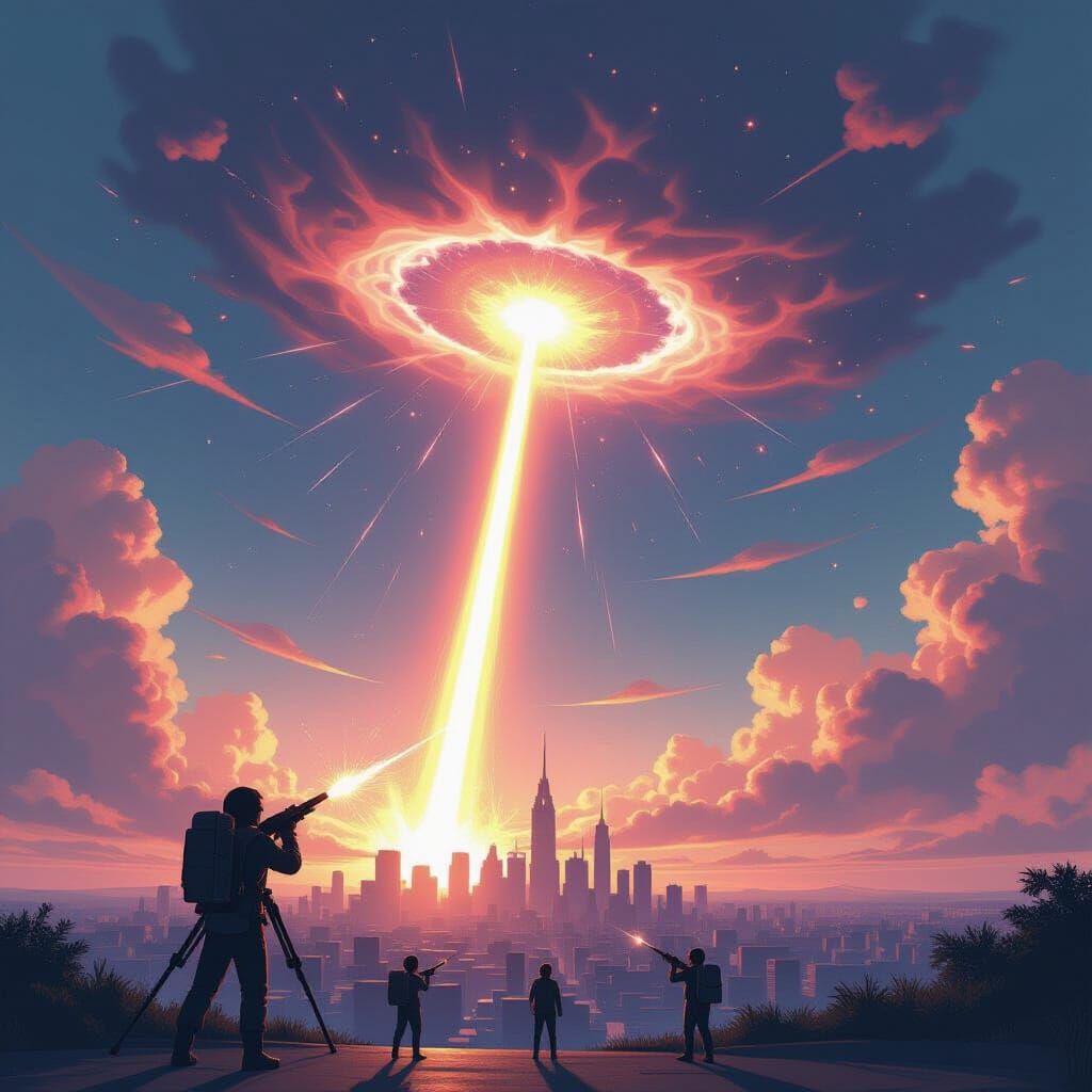 X-Ray Laser Destroys City in Epic Sci-Fi Scene