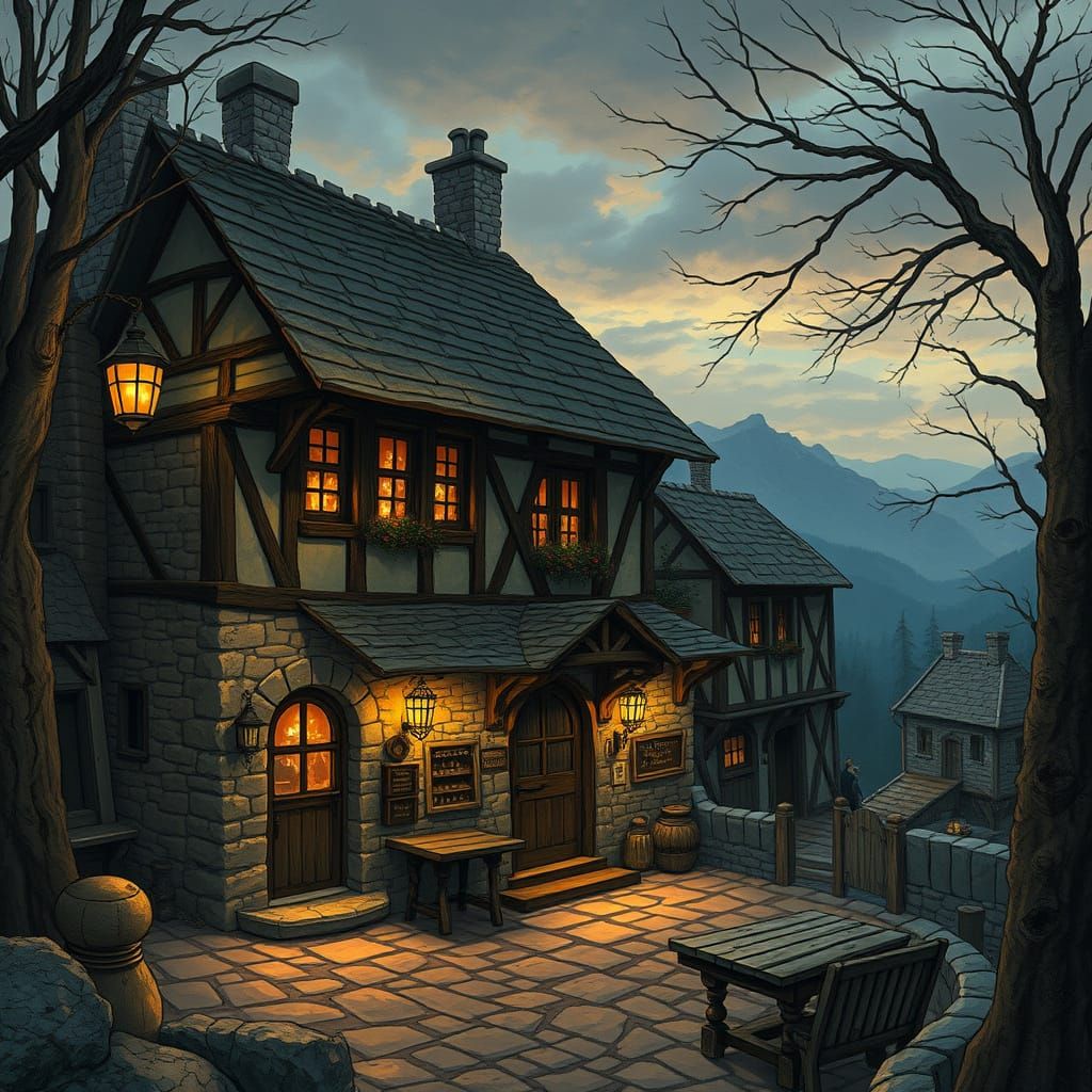 Cozy Tavern Overlooking Ancient Harbor District