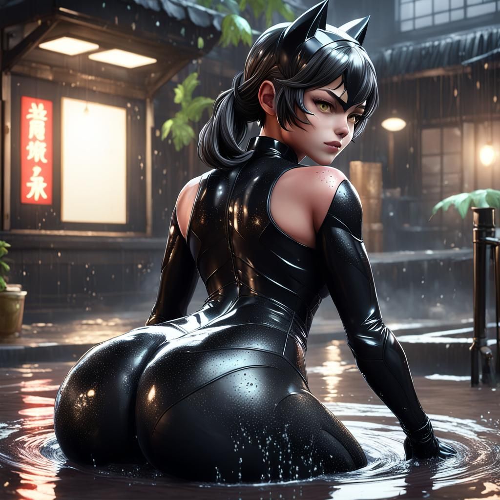 Cat Woman: Detailed 3D Anime Art