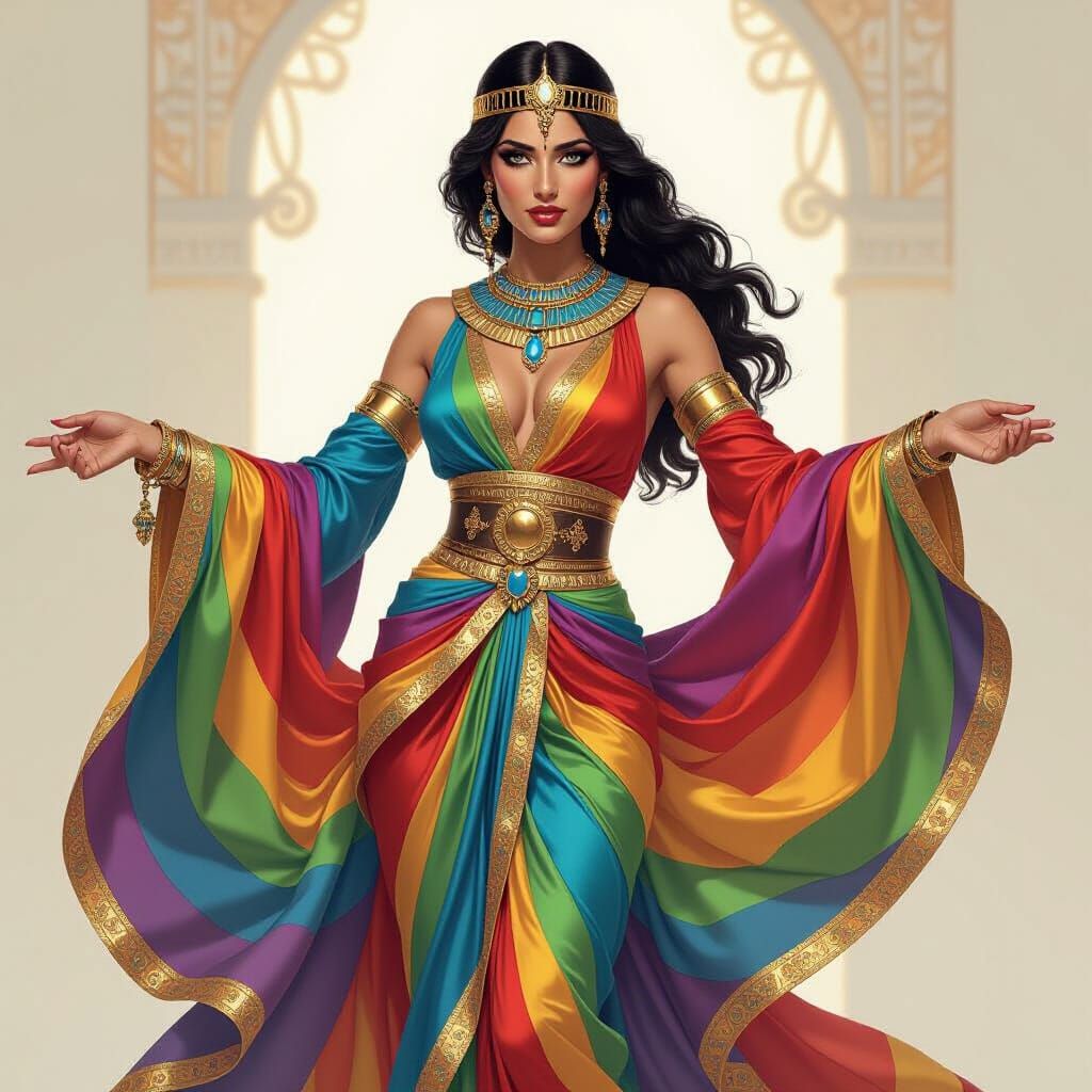 An Egyptian Woman Dancing