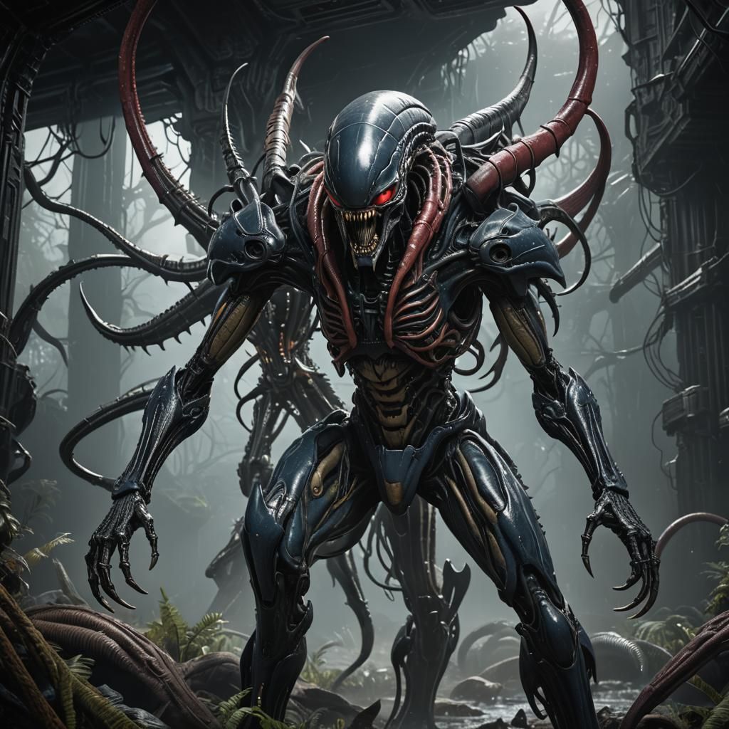 Detailed Xenomorph Queen Concept Art