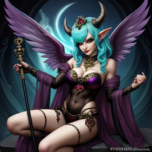 Devious Cherub Imp: A Fantasy Character