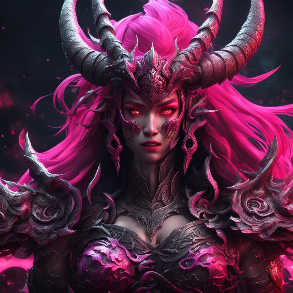 Fantasy Demon Woman in Kouta Hirano Style