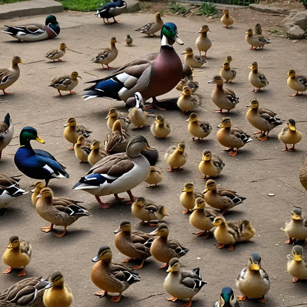 Duck Photobomb at the Zoo: A Humorous Intrusion