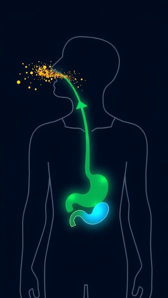 Glowing Energy Pathway Through the Human Body