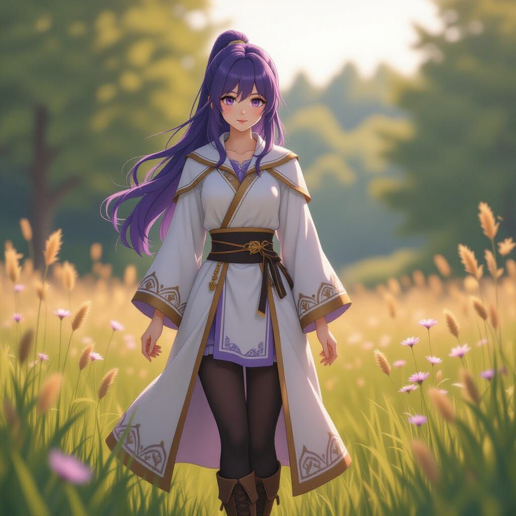 Fern from Sousou no Frieren in Fantasy Meadow