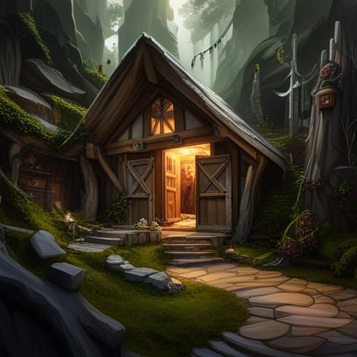 Dungeons and Dragons Style Cabin Concept Art