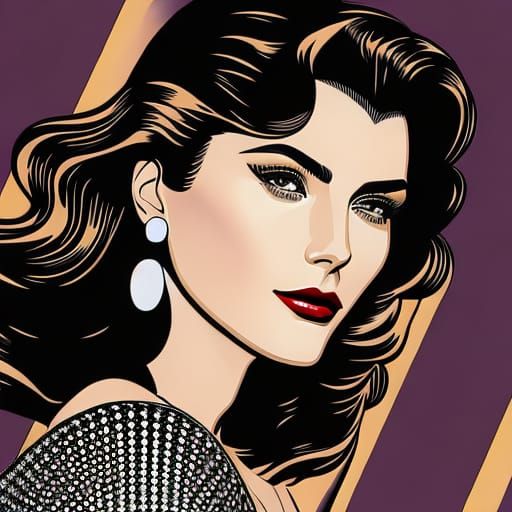 Roy Lichtenstein Style Pop Art Portrait