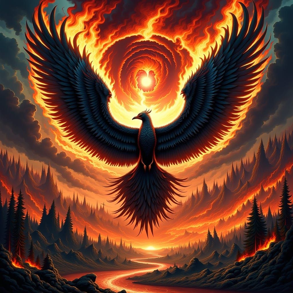 Infernal Being Emerges from the Abyss in Dark Fantasy Style