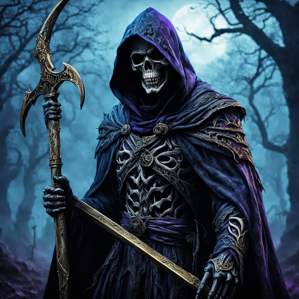 Death Reaper in Gothic Dark Fantasy Art