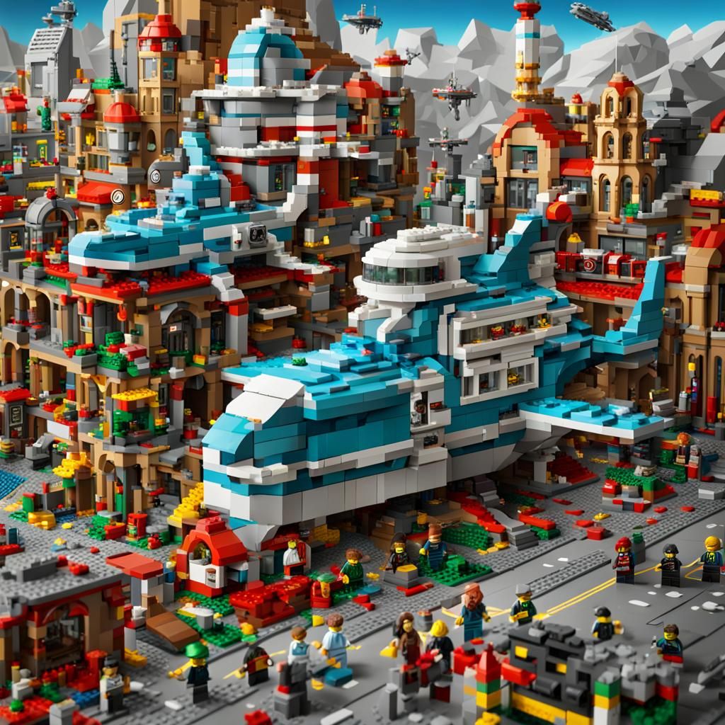 Hyperrealistic Lego Futurama Concept Art