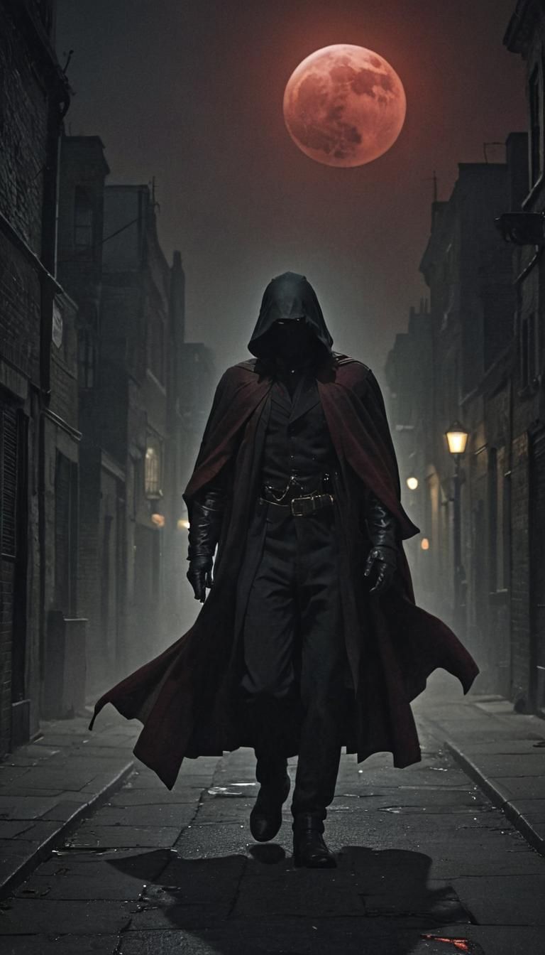 Eerie Cityscape: The Cloaked Predator Emerges